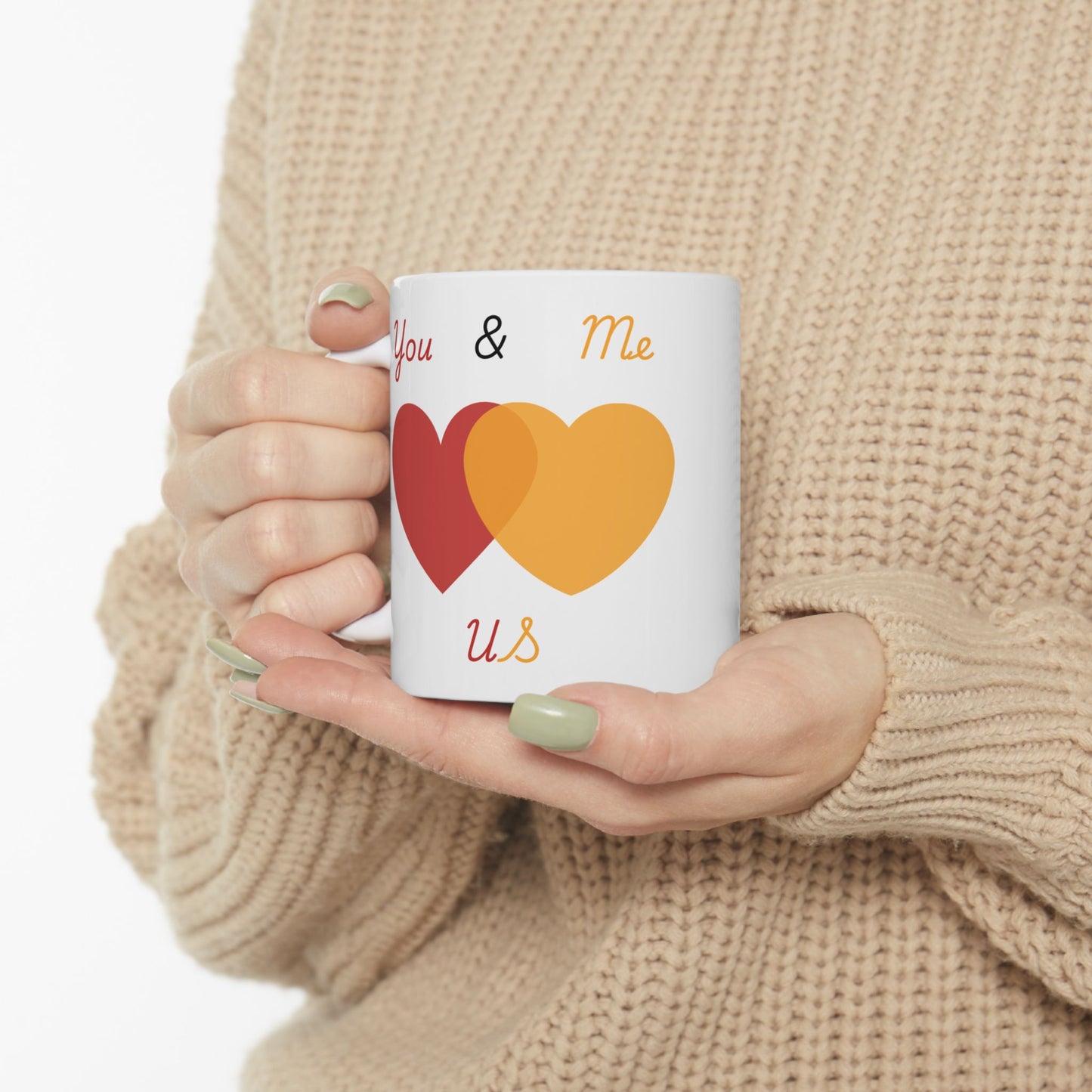 Red and Orange Ceramic Mug - Perfect for Gifts and Celebrations