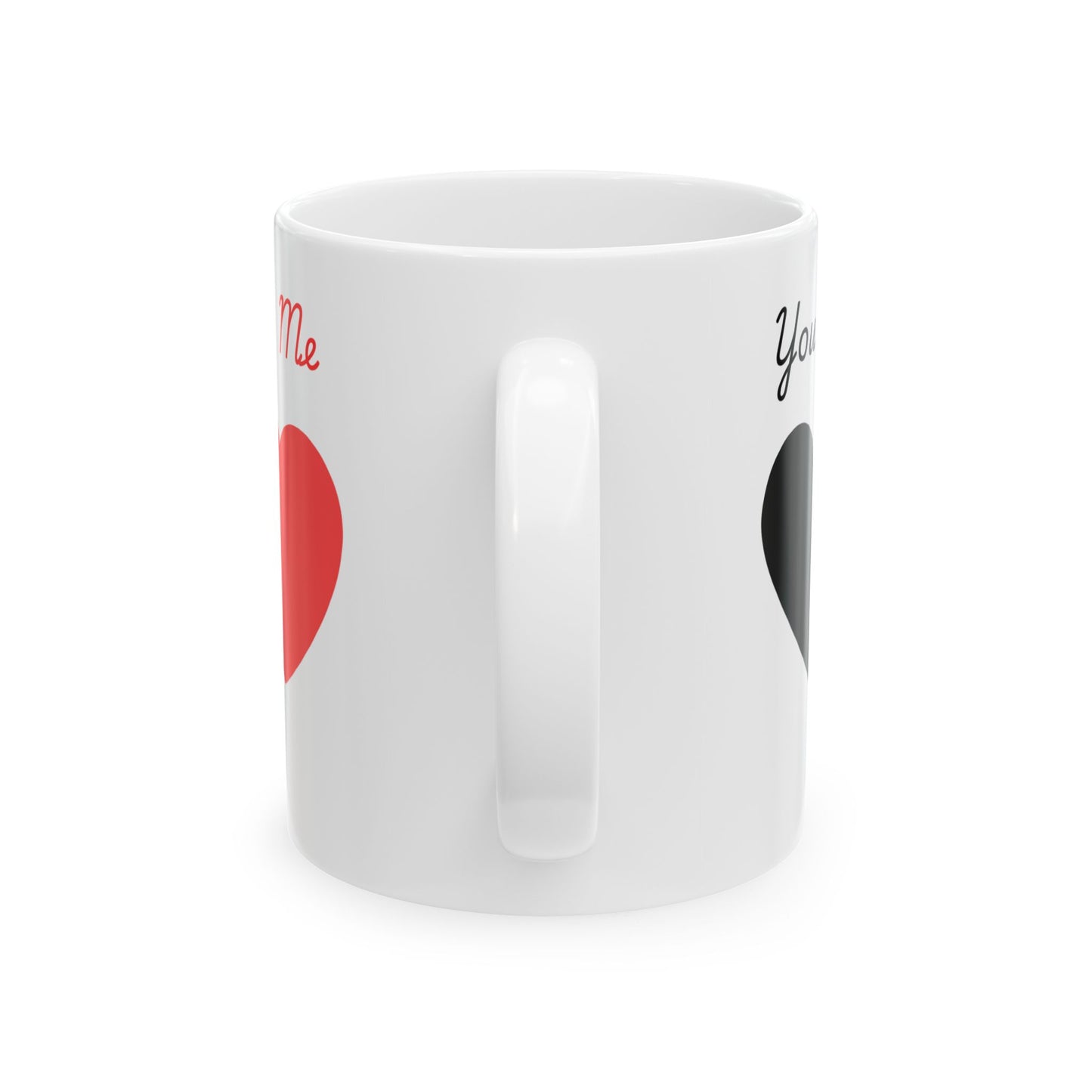 Black and Red You & Me = US Heart Ceramic Mug - Perfect for Gifts and Celebrations