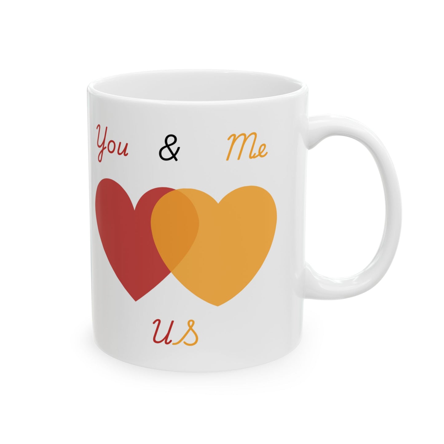 Red and Orange Ceramic Mug - Perfect for Gifts and Celebrations