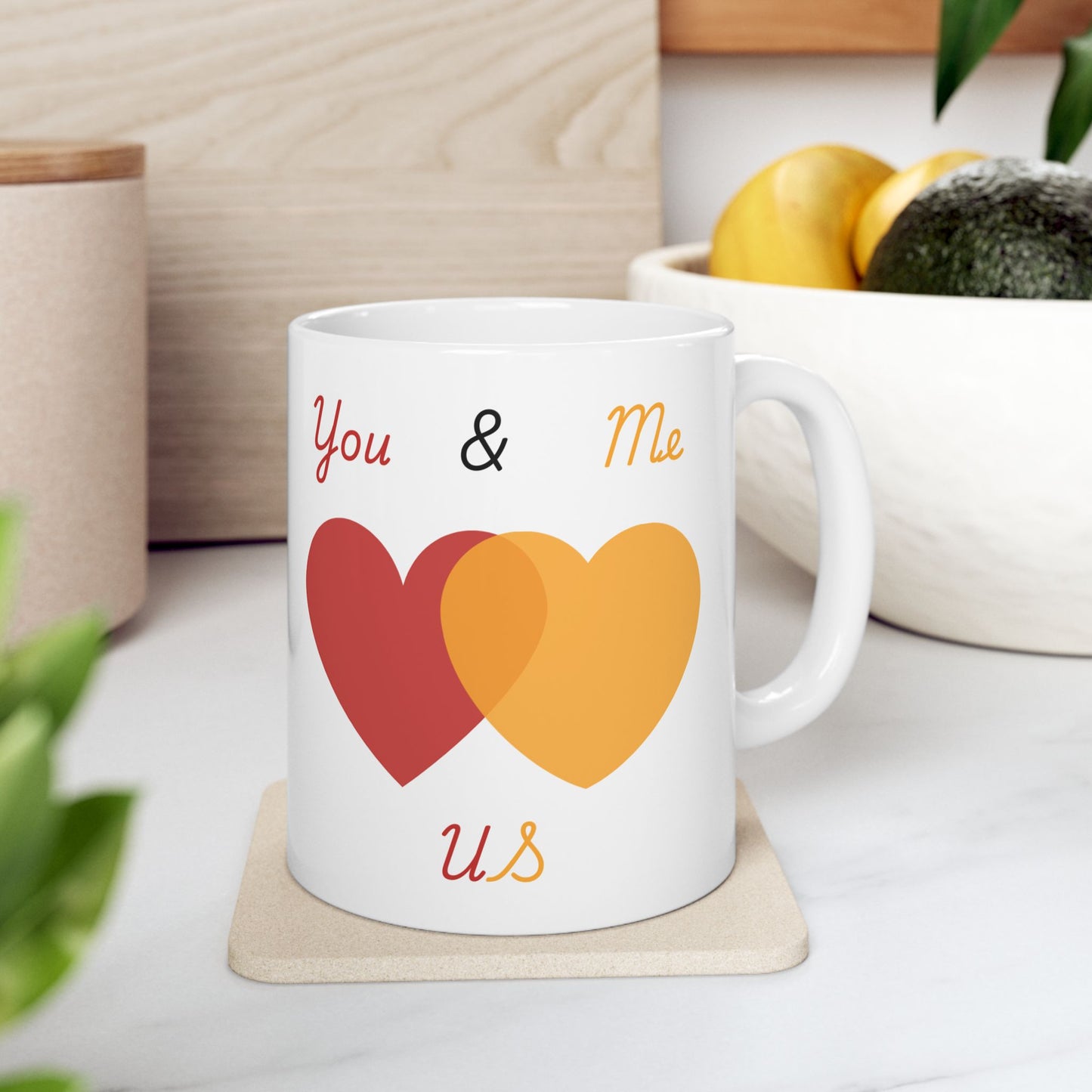 Red and Orange Ceramic Mug - Perfect for Gifts and Celebrations