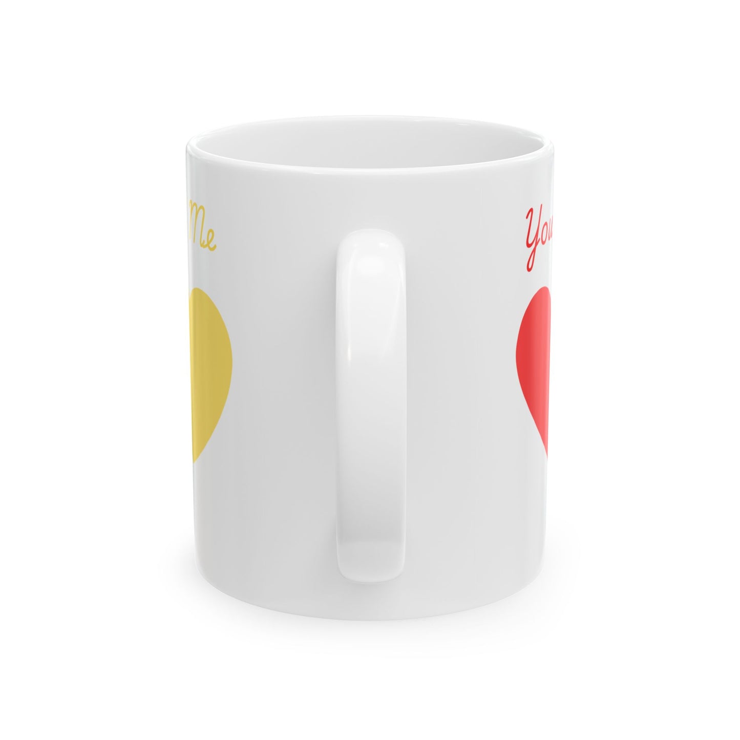 Red and Yellow You & Me = US Heart Ceramic Mug - Perfect for Gifts and Celebrations